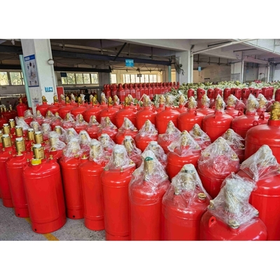 Color rojo Fm200 cilindro de gas 4.2MPa / 5.6MPa contenedor de extinción de incendios