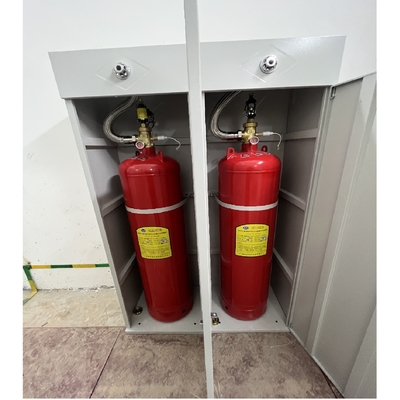 Sistema de extinción de incendios de heptafluoropropano Fm200 120L Tipo de gabinete rojo