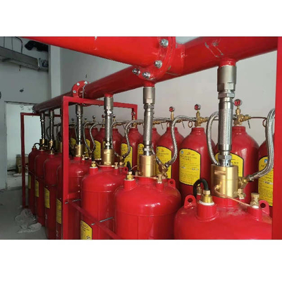 5.6Mpa 120L Tipo FM200 Sistema de extinción de incendios Heptafluoropropano rojo Color