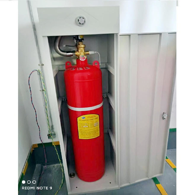 FM200 Dispositivo de extinción de incendios de gabinete con botella roja de 150L 2.5Mpa