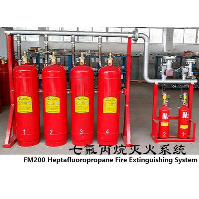 Tipo de red de tuberías no contaminantes con cilindro FM200 de sistema de supresión de gases
